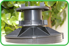 Timber Decking Support Pad With Slope Correctors